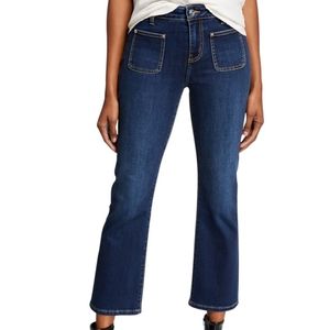 Cropped Boot Patch-Pocket Jeans sz 28